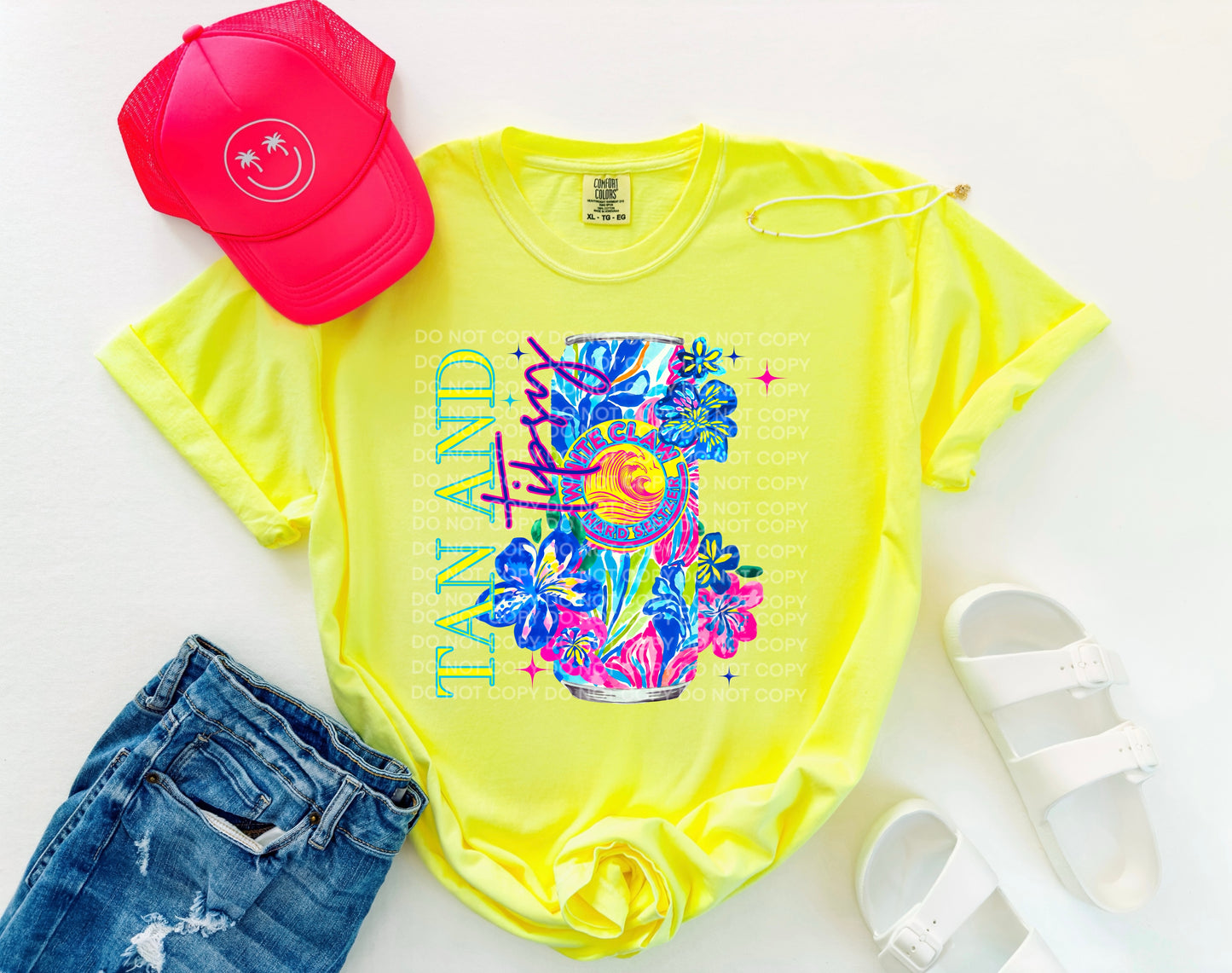 Floral Summer Neon Drinks (dropdown)-DTF& UV