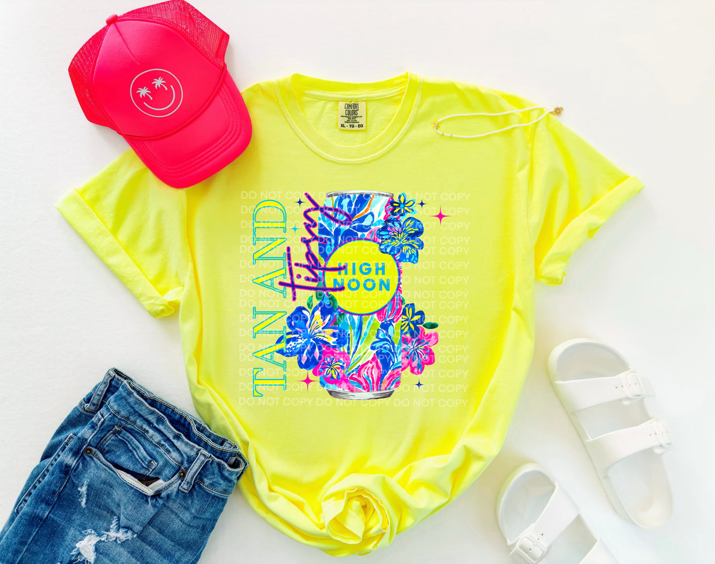 Floral Summer Neon Drinks (dropdown)-DTF& UV