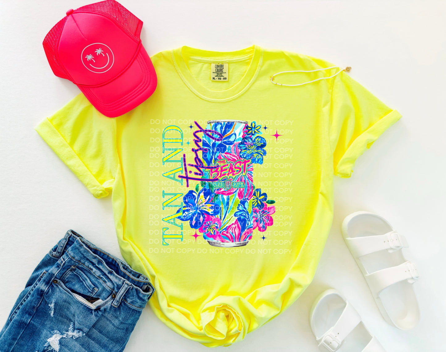 Floral Summer Neon Drinks (dropdown)-DTF& UV