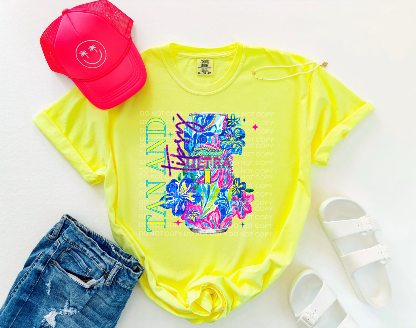 Floral Summer Neon Drinks (dropdown)-DTF& UV