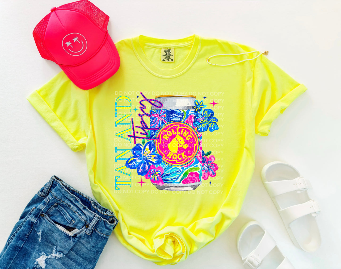 Floral Summer Neon Drinks (dropdown)-DTF& UV