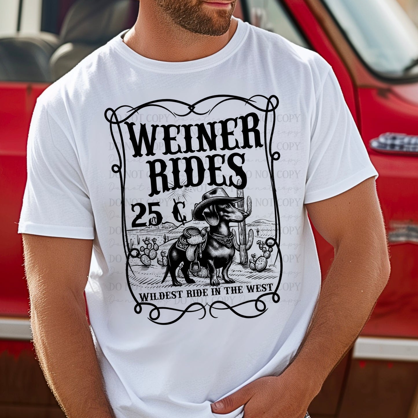 Weiner Rides Blk - DTF