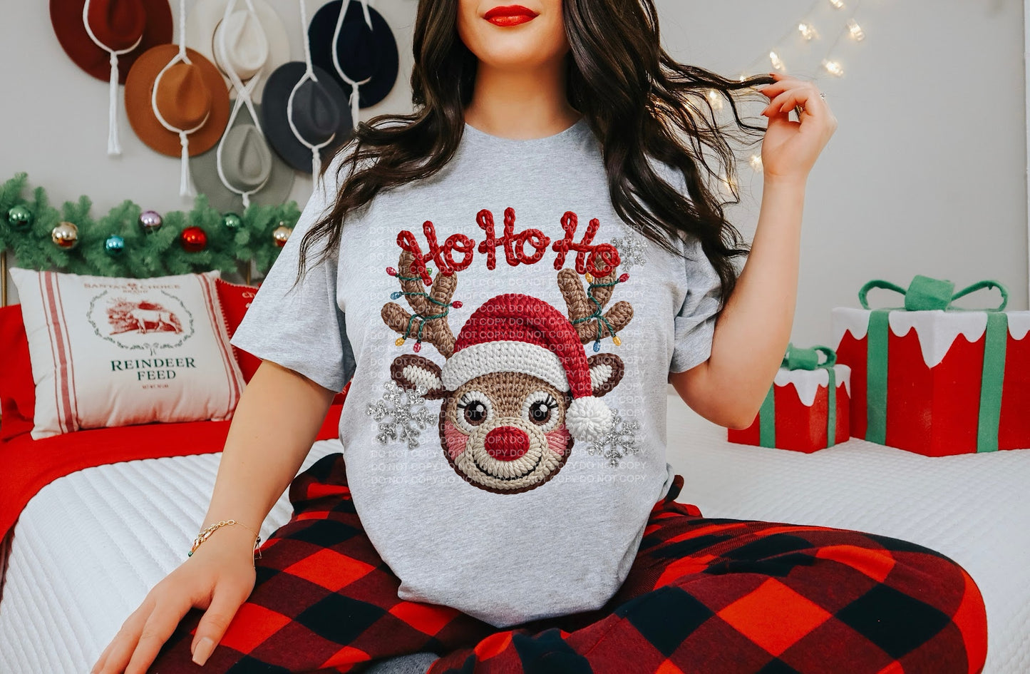 Crochet HoHoHo Reindeer- DTF&UV