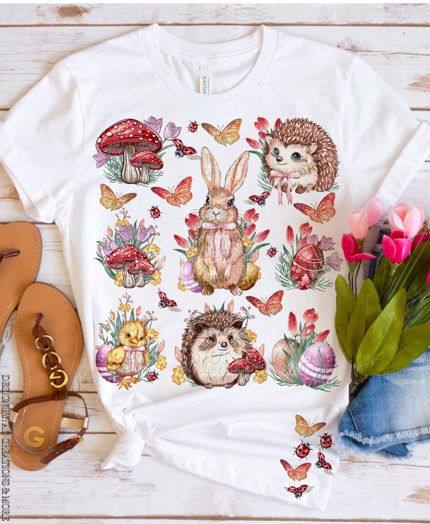 Bunny And Hedgehog Collage - DTF