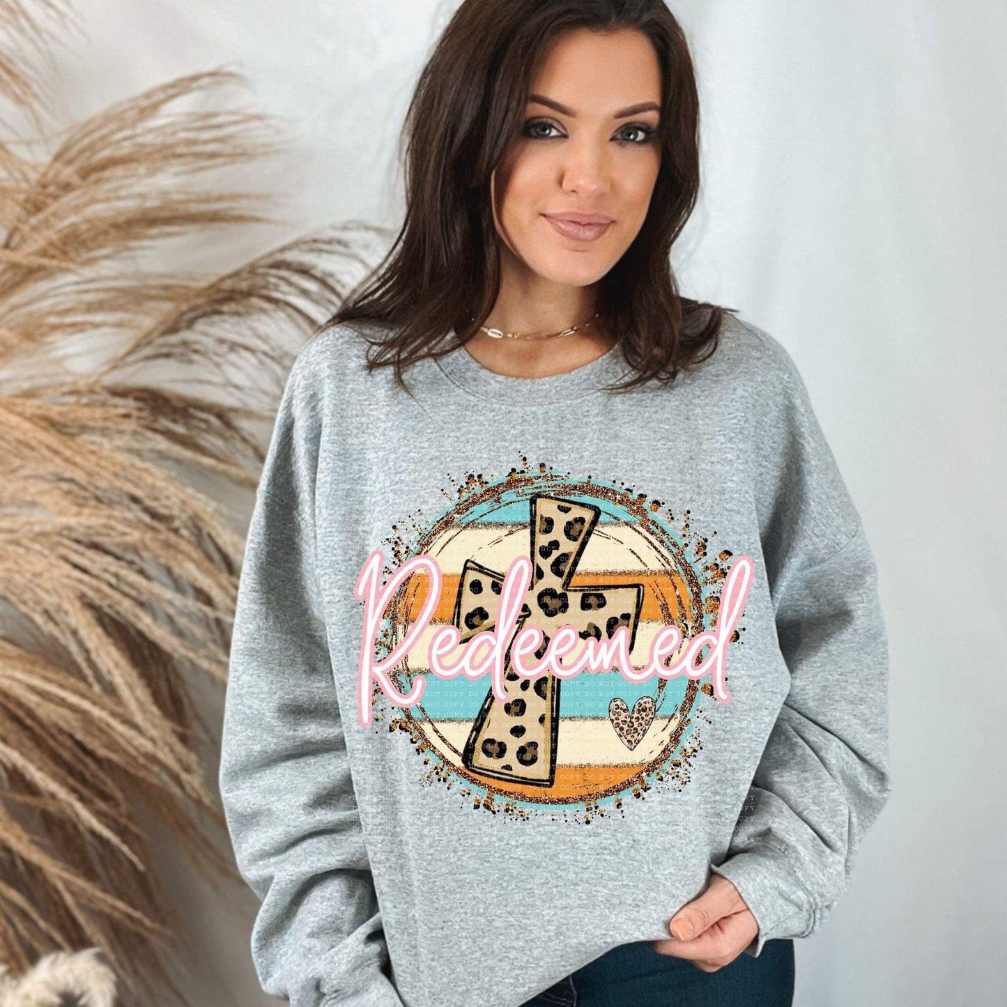 Redeemed Leopard Cross - DTF