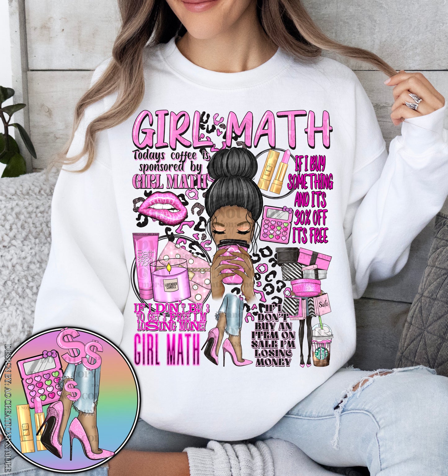 Girl Math Drk (BACK)-DTF
