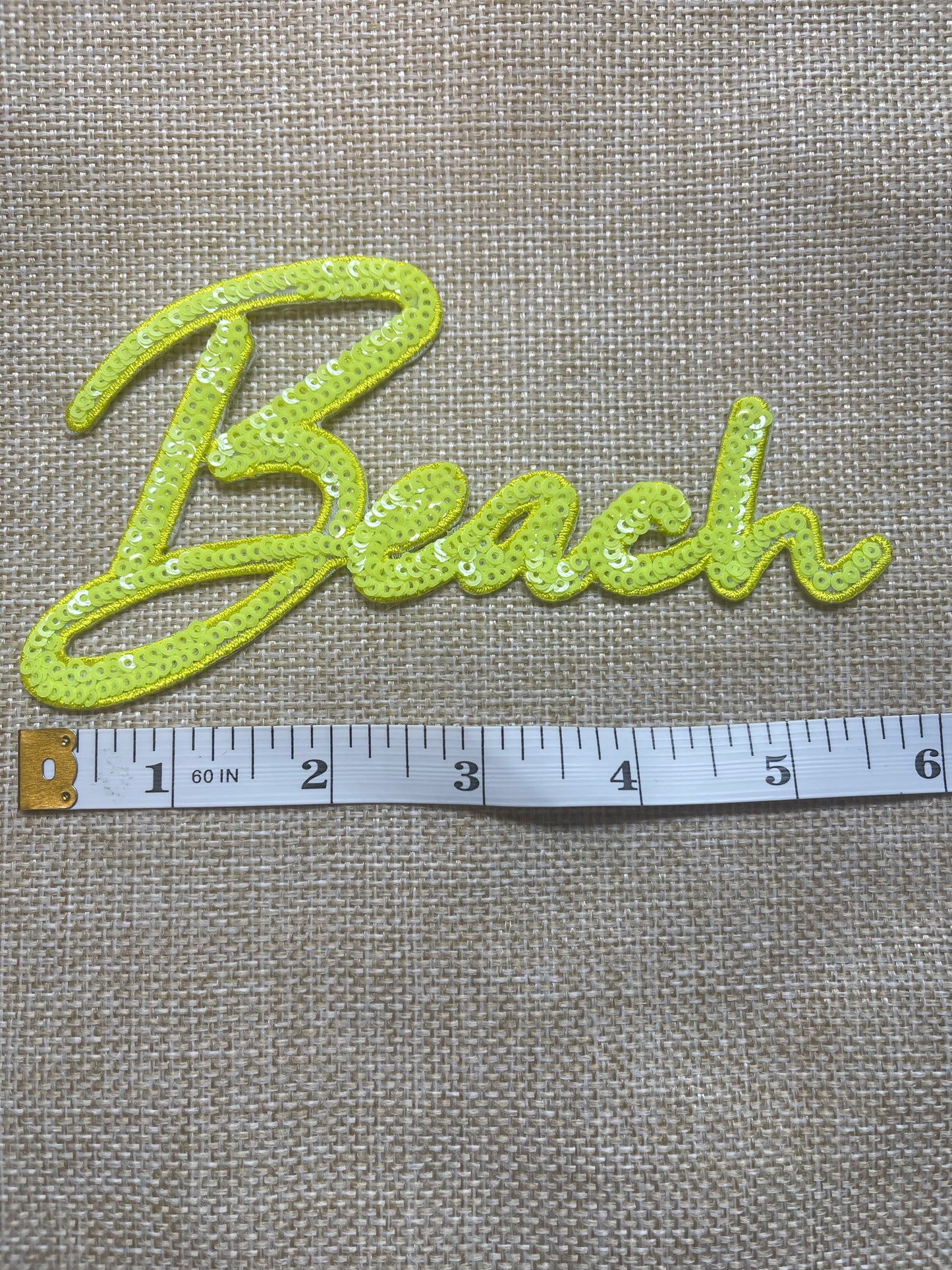 Beach Glitter Yellow- Hat Patch