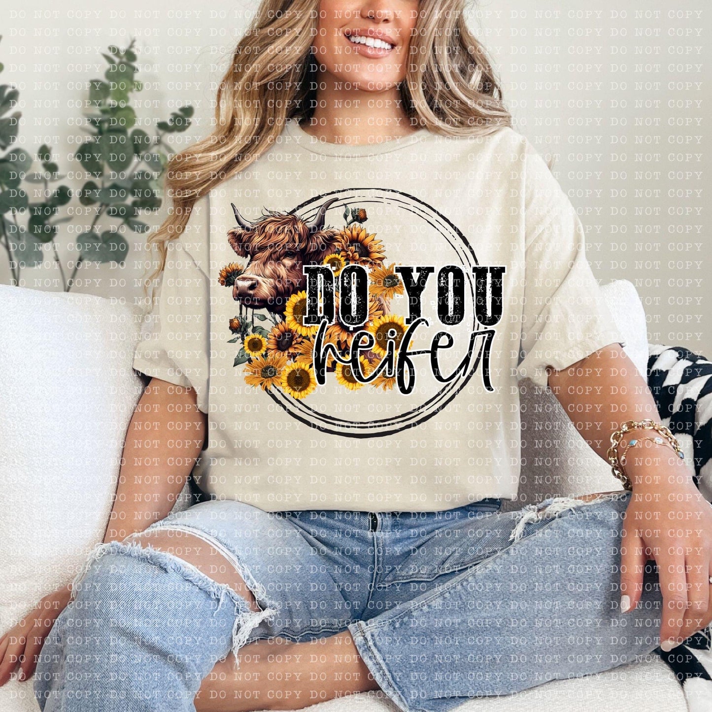 Do You Heifer Sunflowers - DTF
