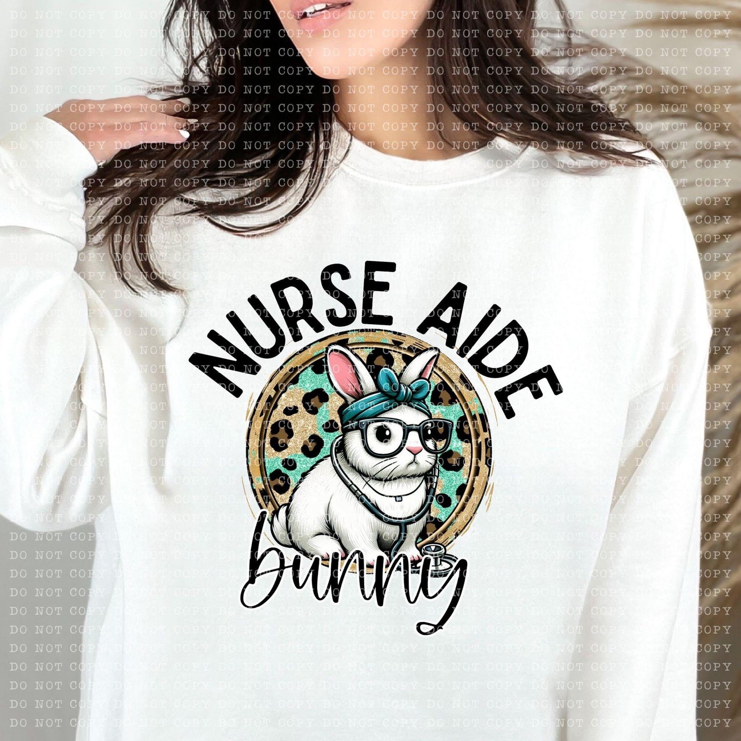 Nurse Aide Bunny Leopard - DTF