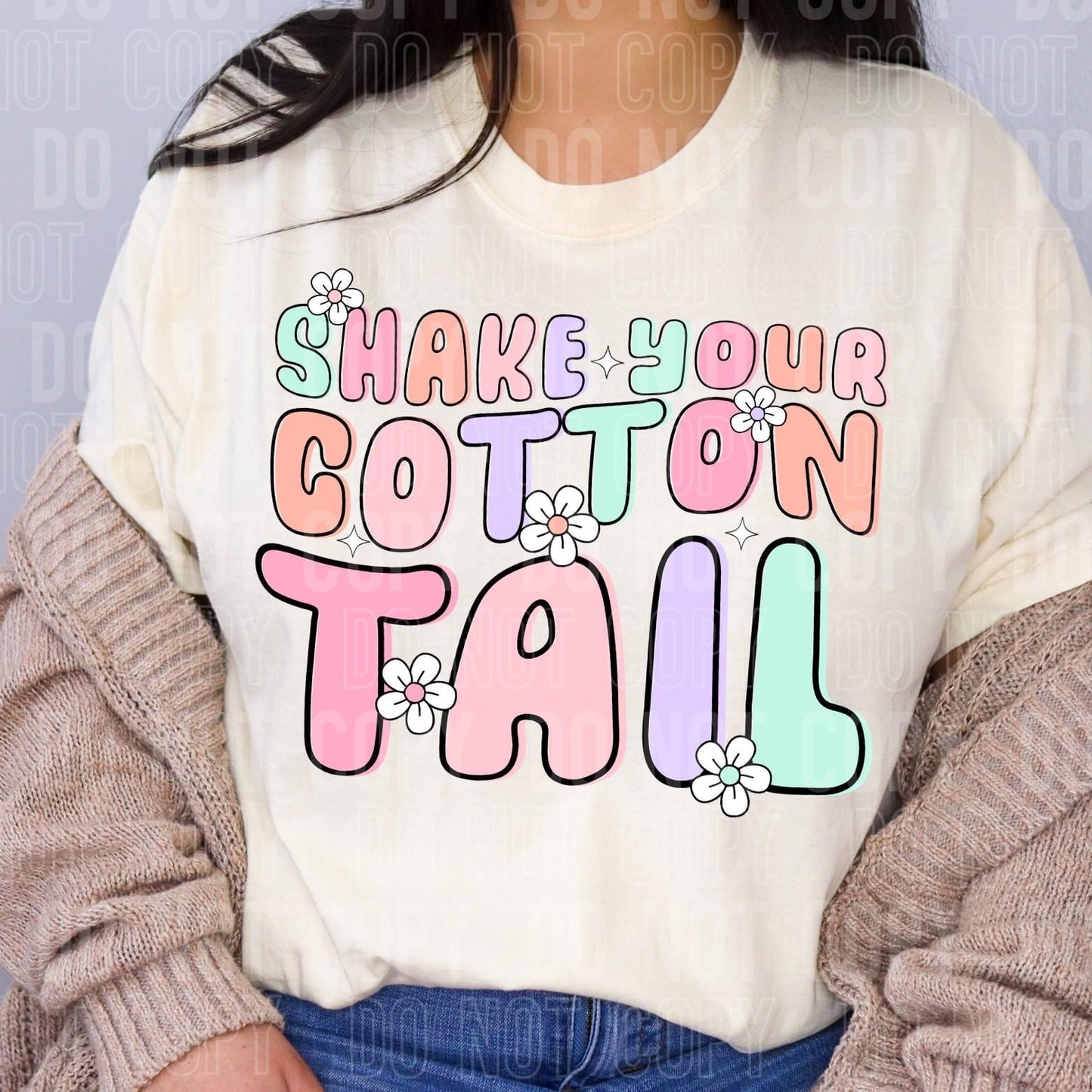 Shake Your Cottontail Pastel Multicolor -DTF