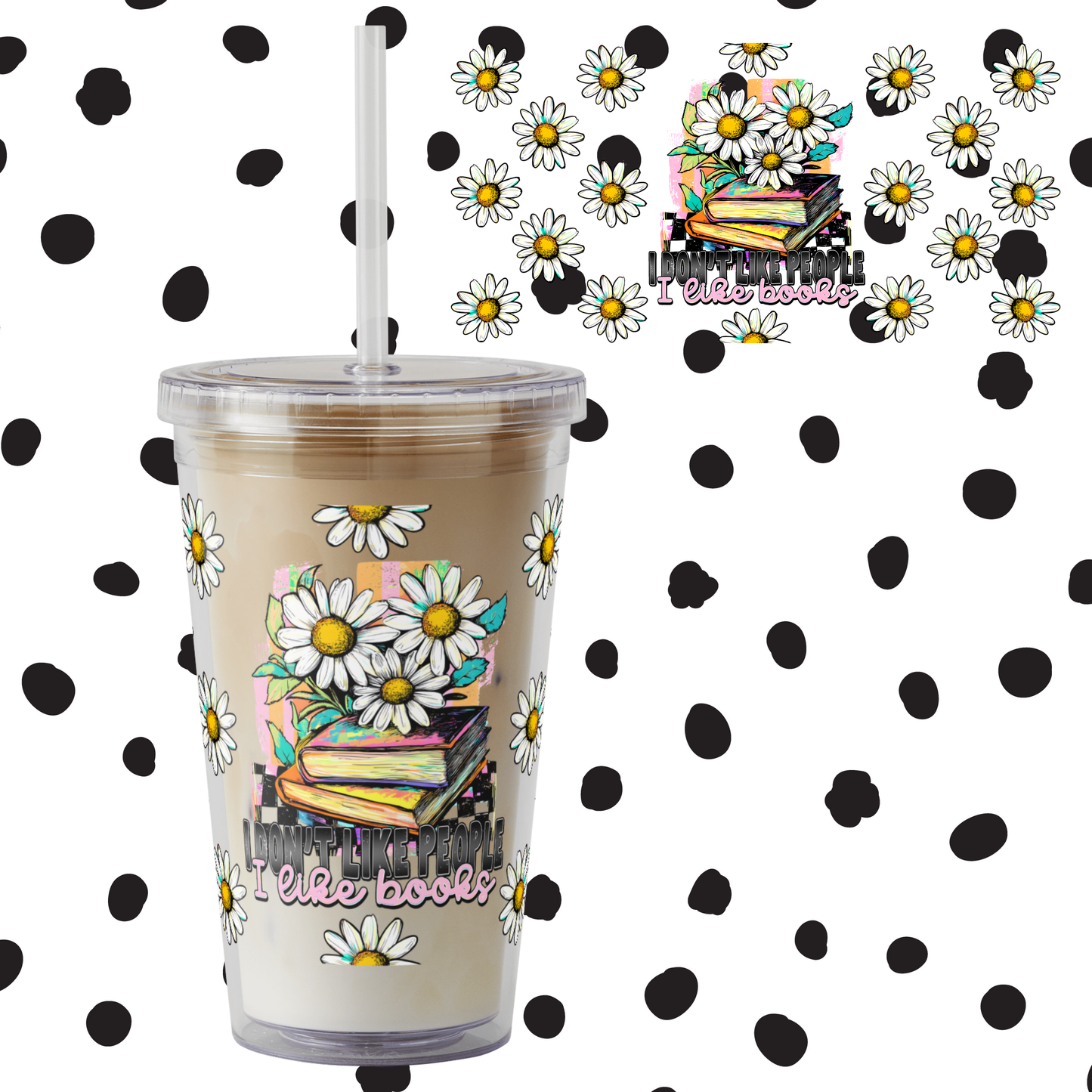 I don't like people, I like books-UV Wrap.