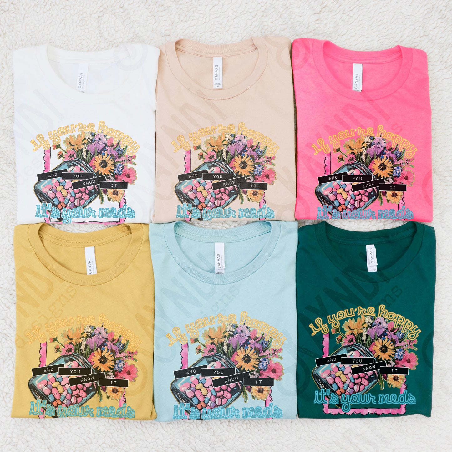 If you're happy and you know it flowers-DTF&UV