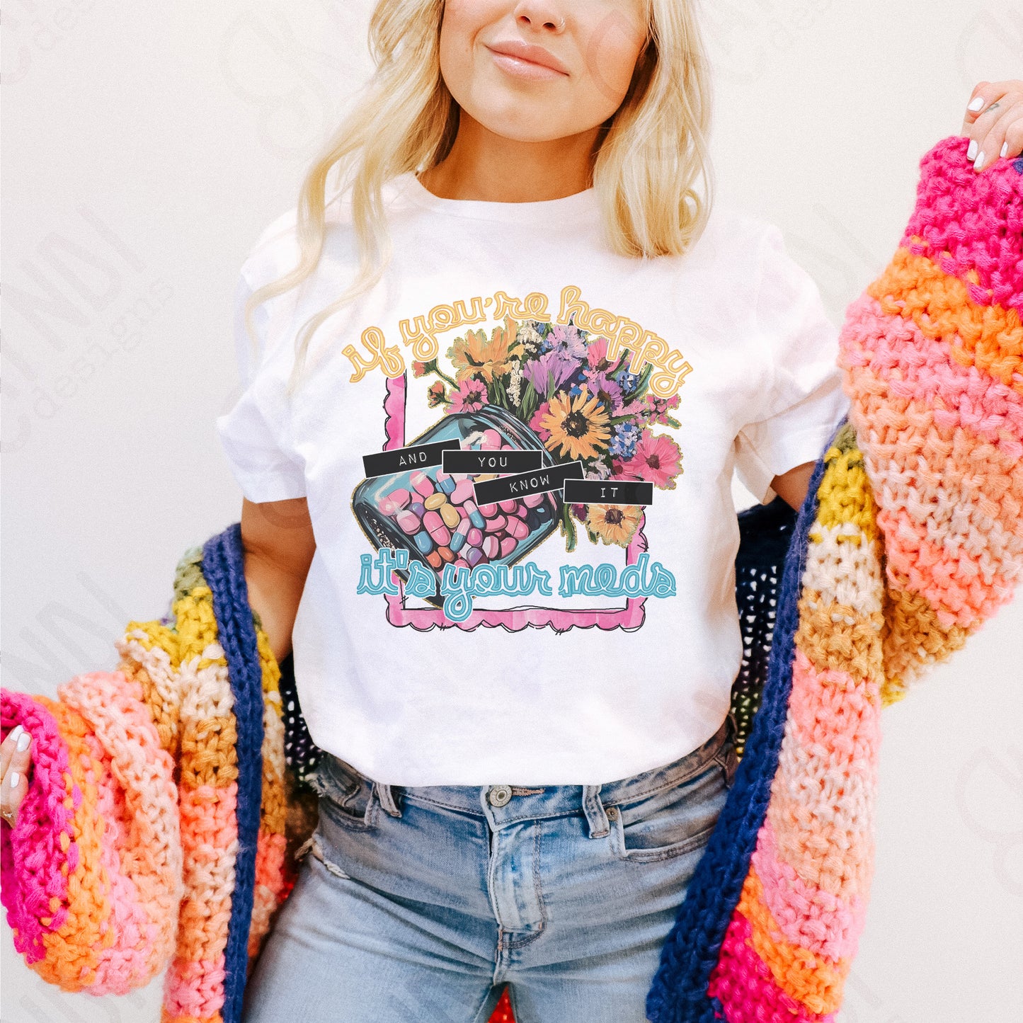 If you're happy and you know it flowers-DTF&UV