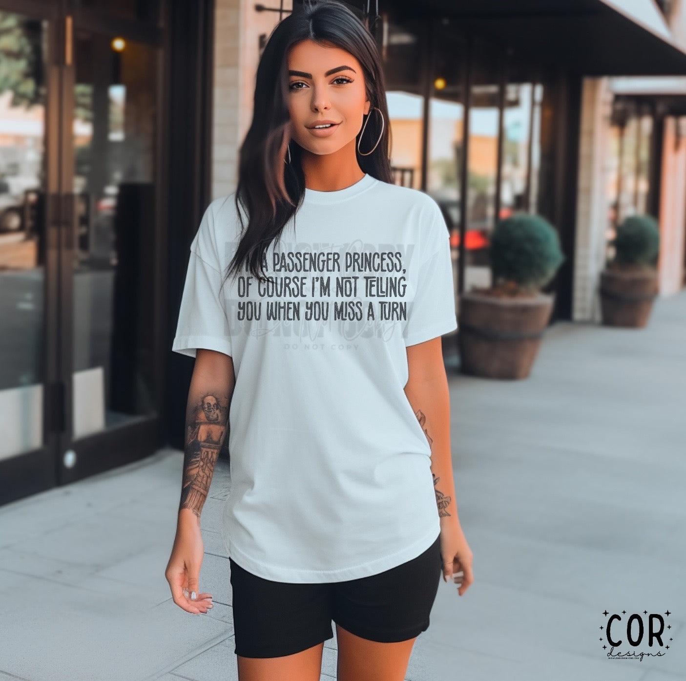 I’m A Passenger Princess, Of Course I’m Not Telling You When You Miss A Turn Distressed Blk- DTF