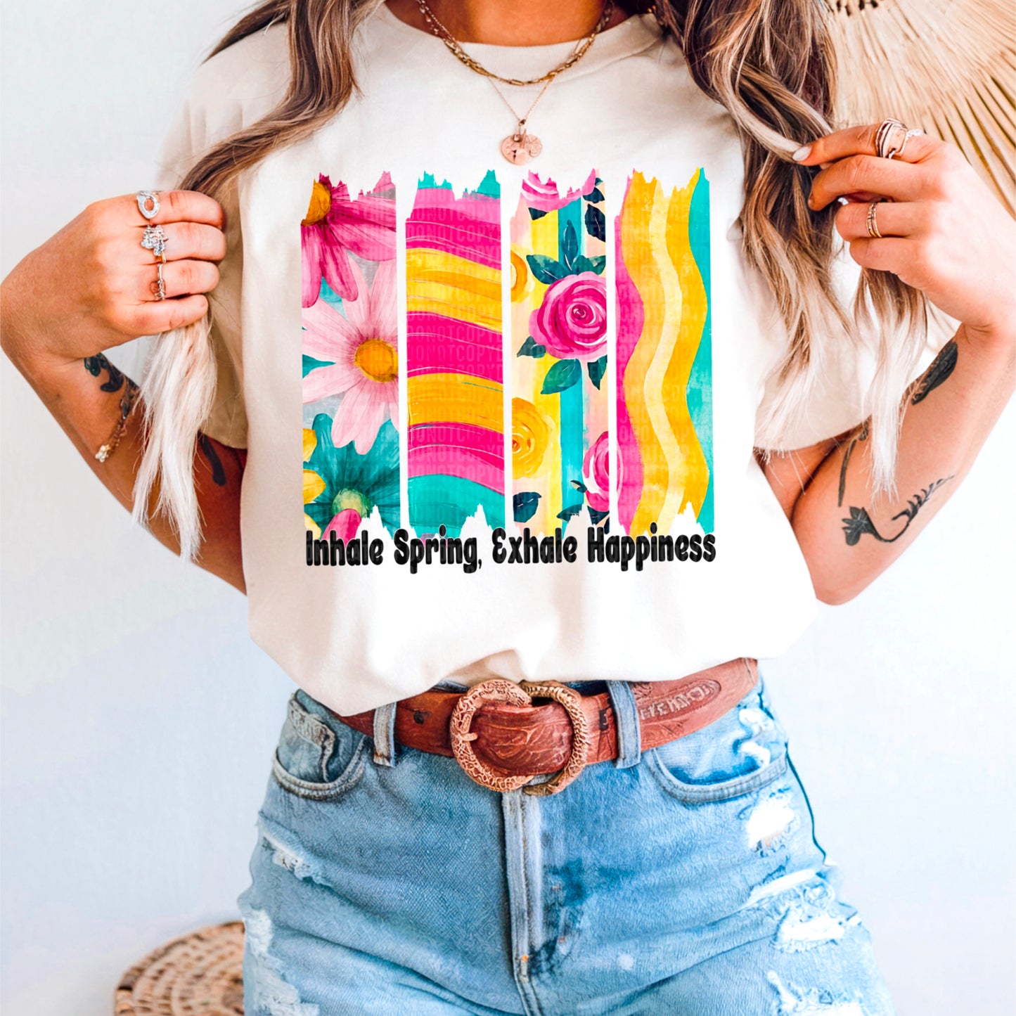 Inhale Spring exhale Happiness-DTF