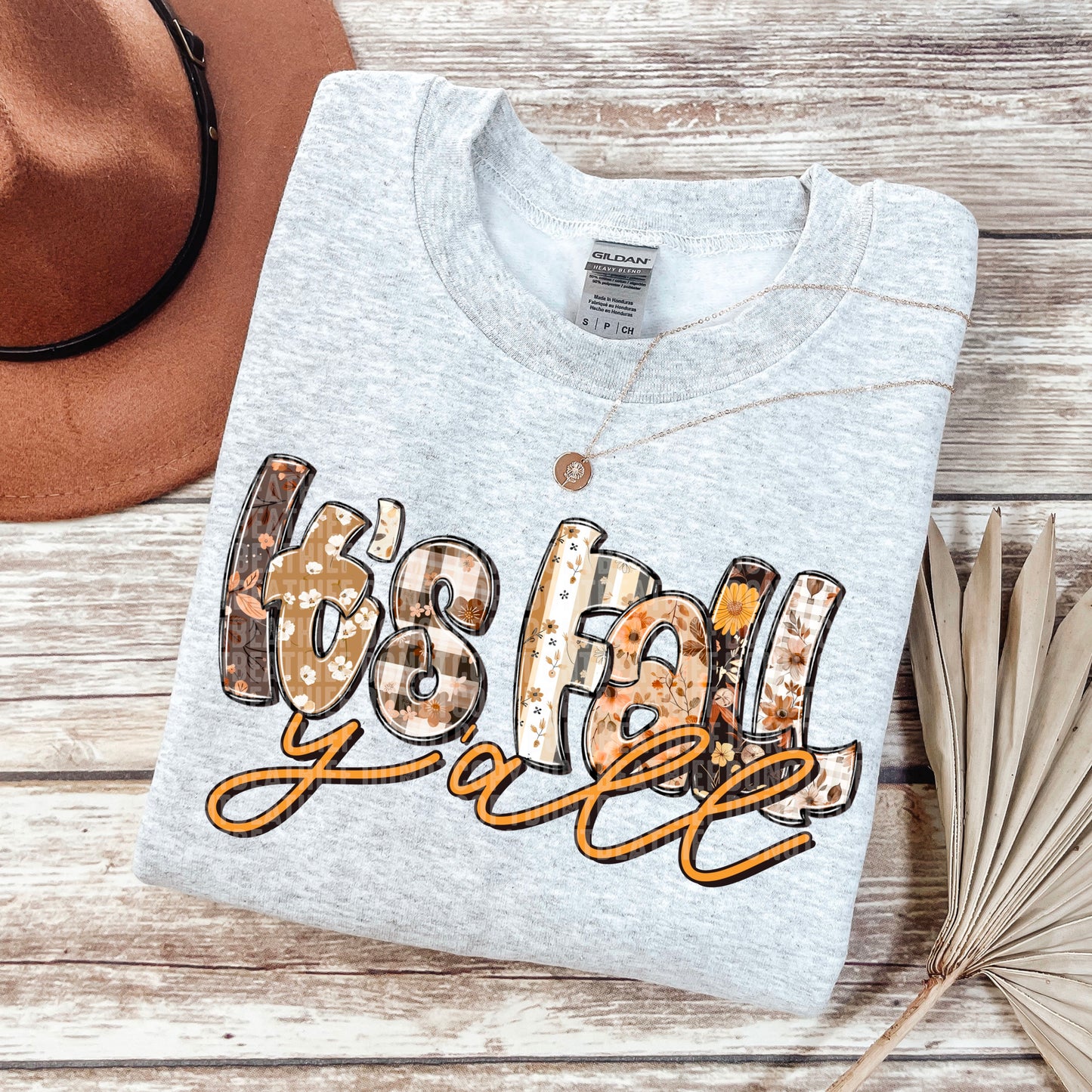 Its Fall yall flowers in letters -DTF&UV