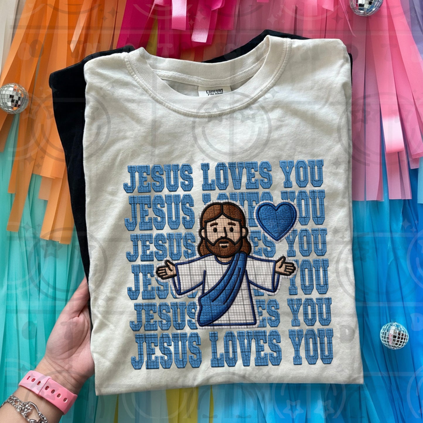JESUS LOVES YOU BLUE -DTF&UV
