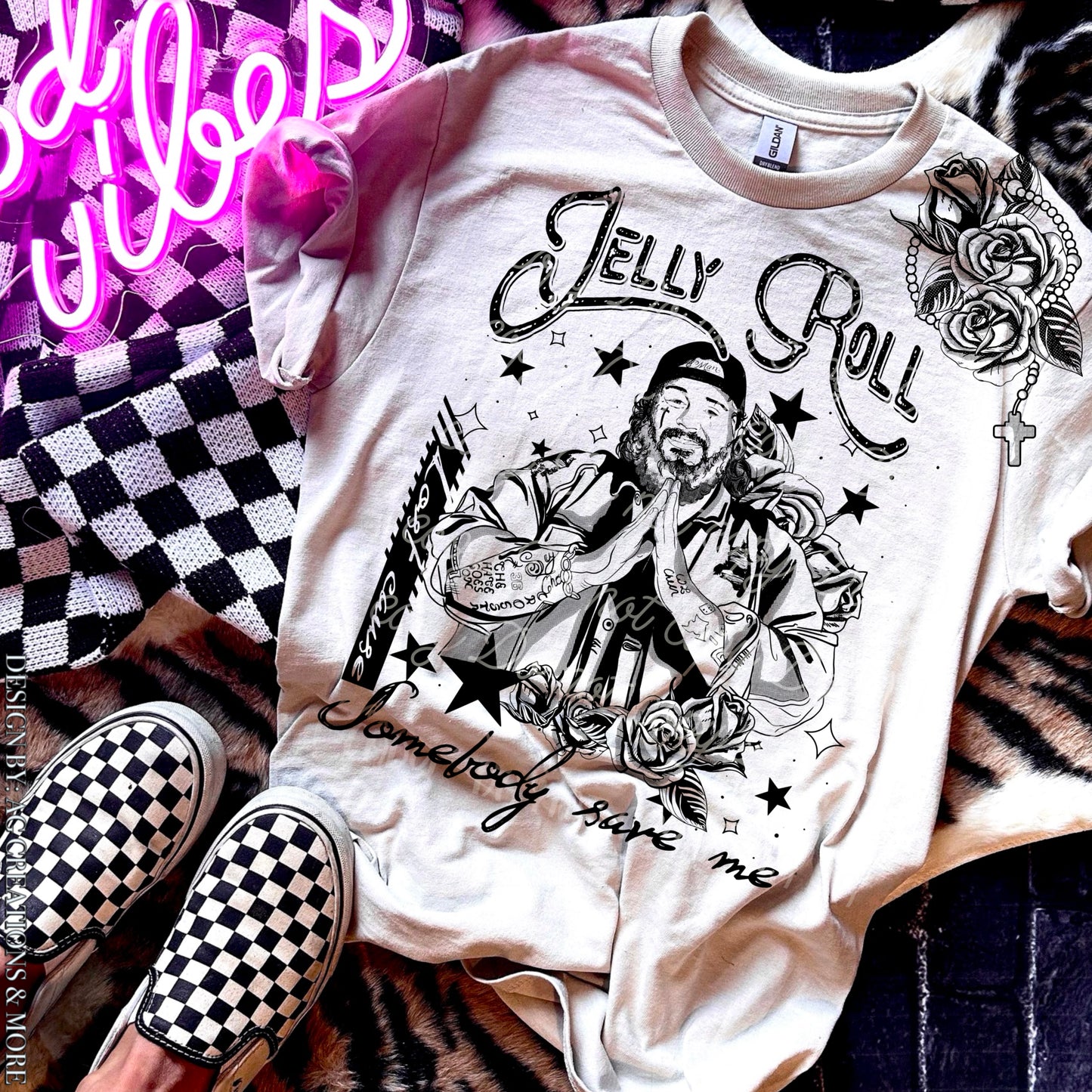 Jelly Roll Somebody Save Me Lost Cause Blk - DTF