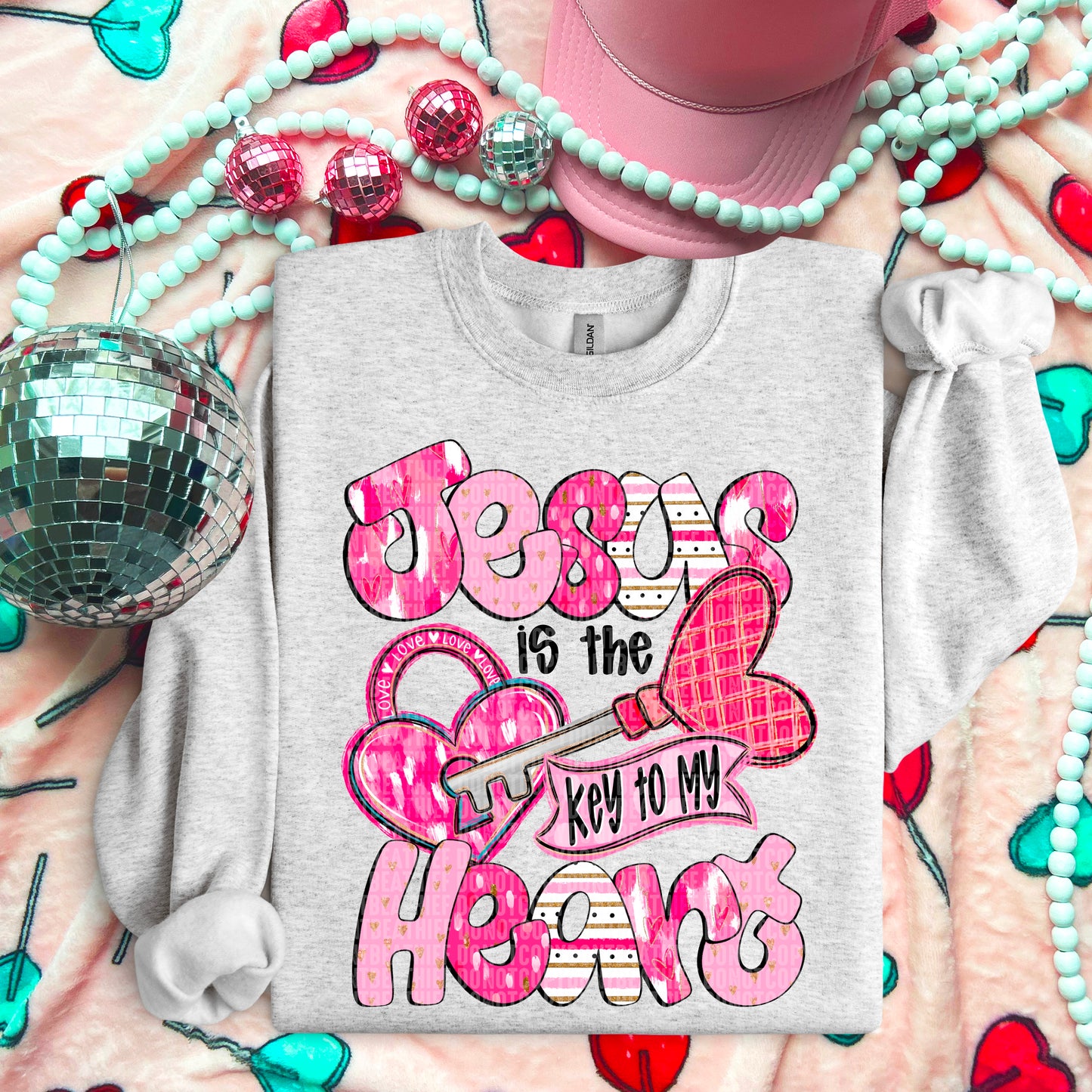 Jesus Key to Heart-DTF