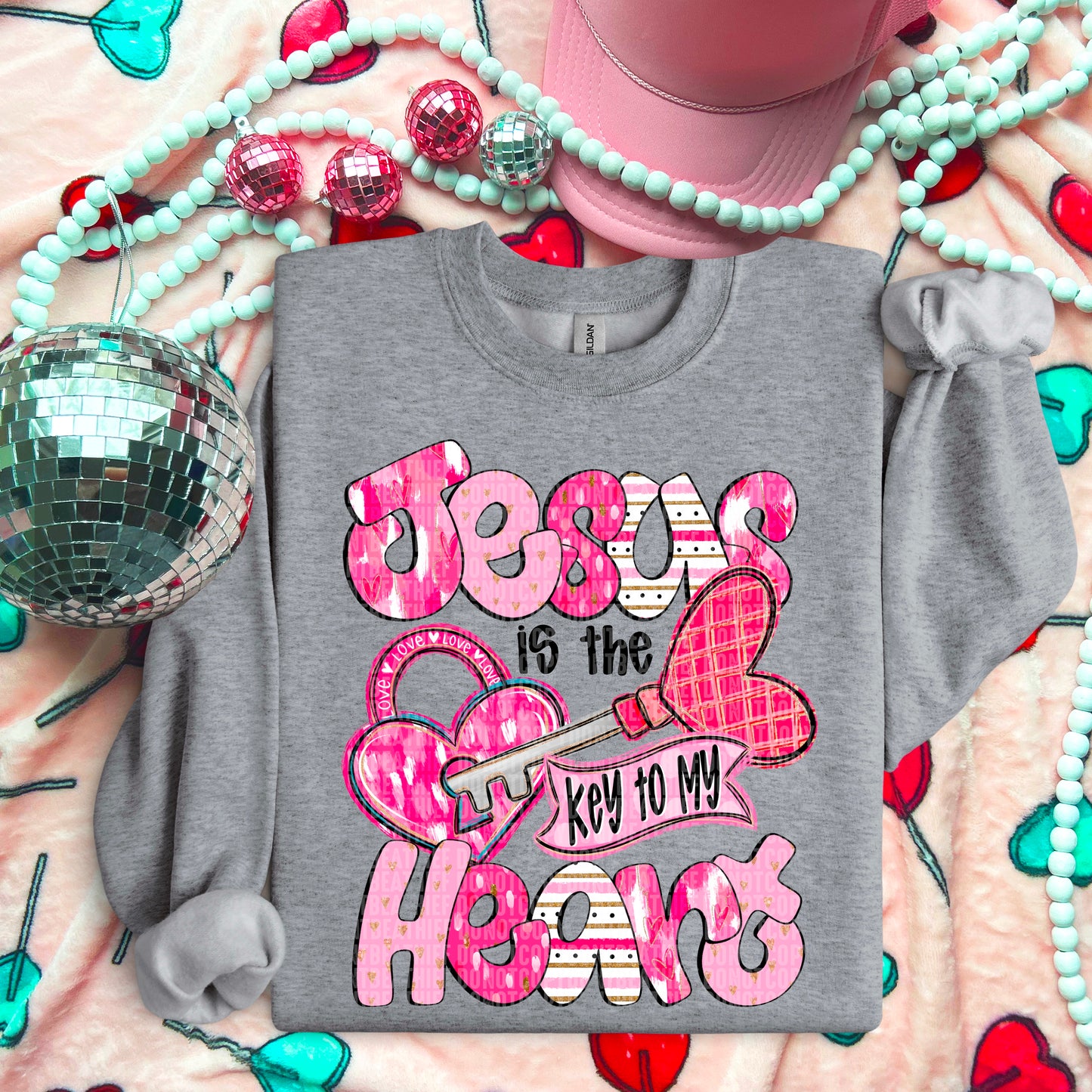 Jesus Key to Heart-DTF