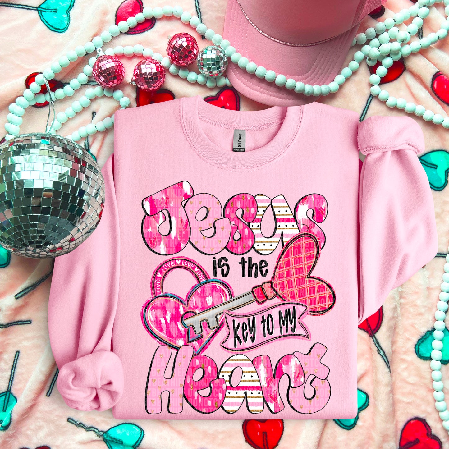 Jesus Key to Heart-DTF