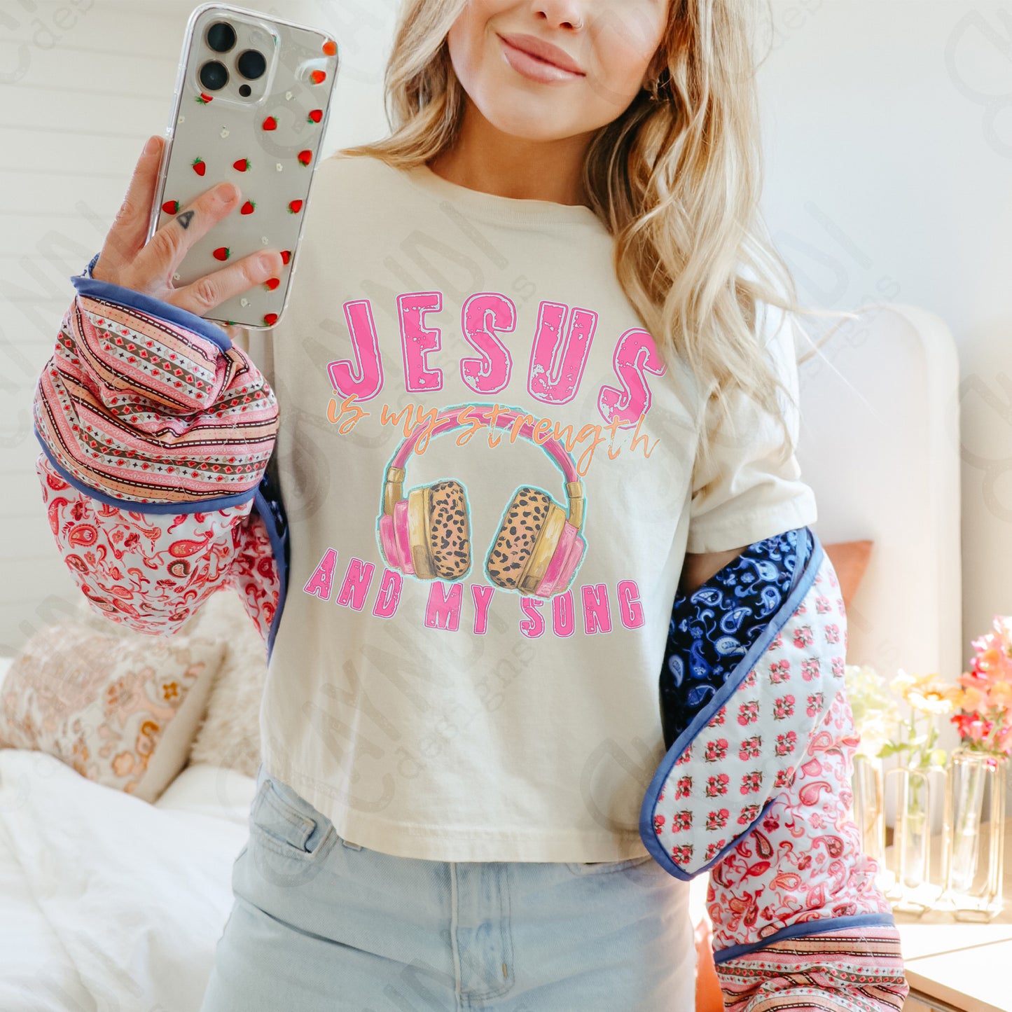 Jesus is my strength(over the ear)-DTF&UV