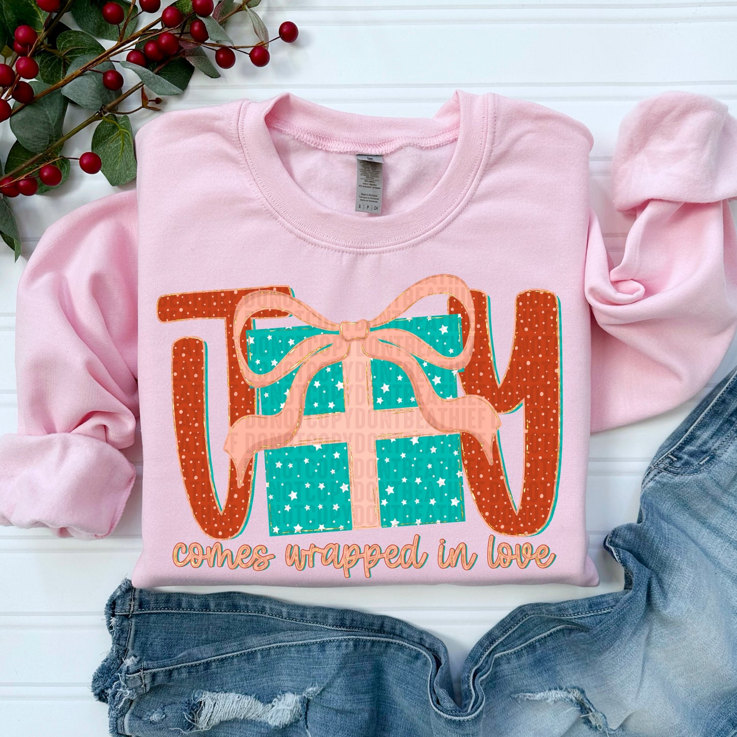Joy Comes Wrapped in Love -DTF&UV