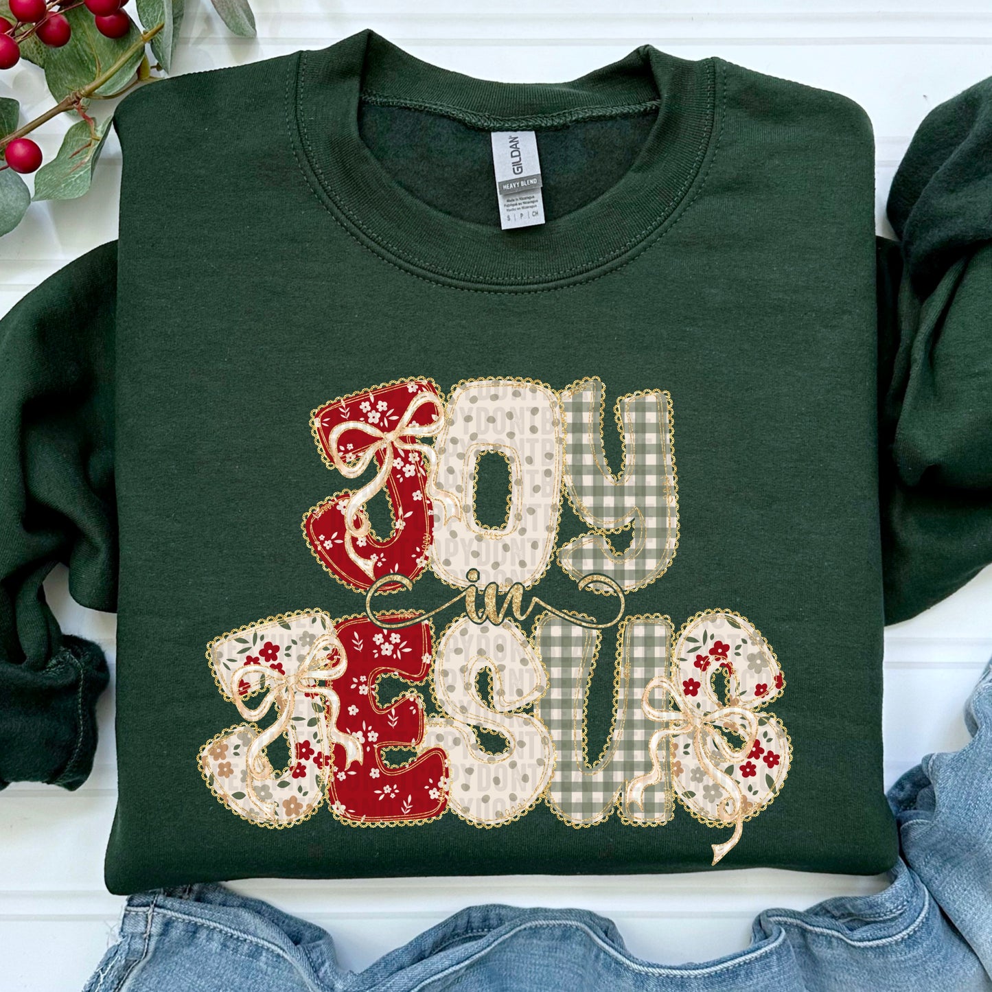 Joy in Jesus patchwork-DTF&UV