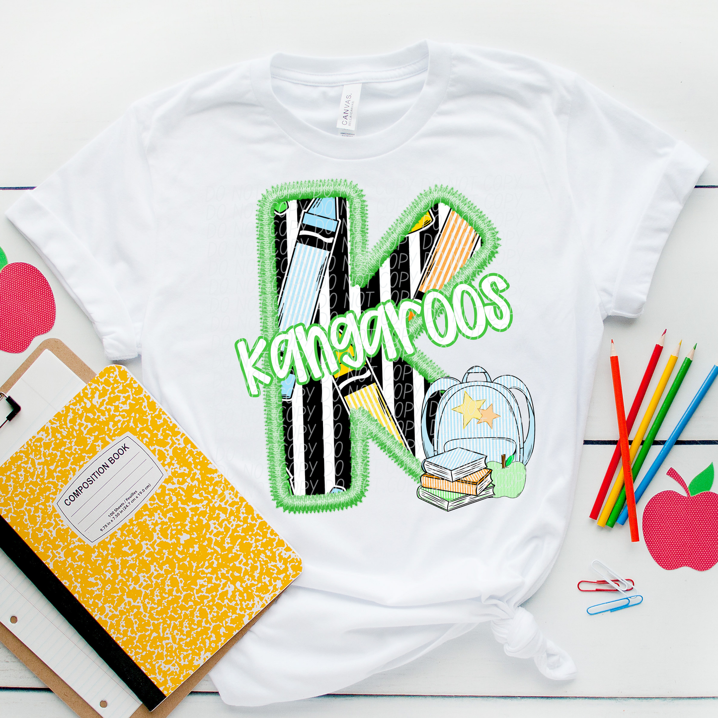 LETTER MASCOT GREEN (dropdown)-DTF&UV