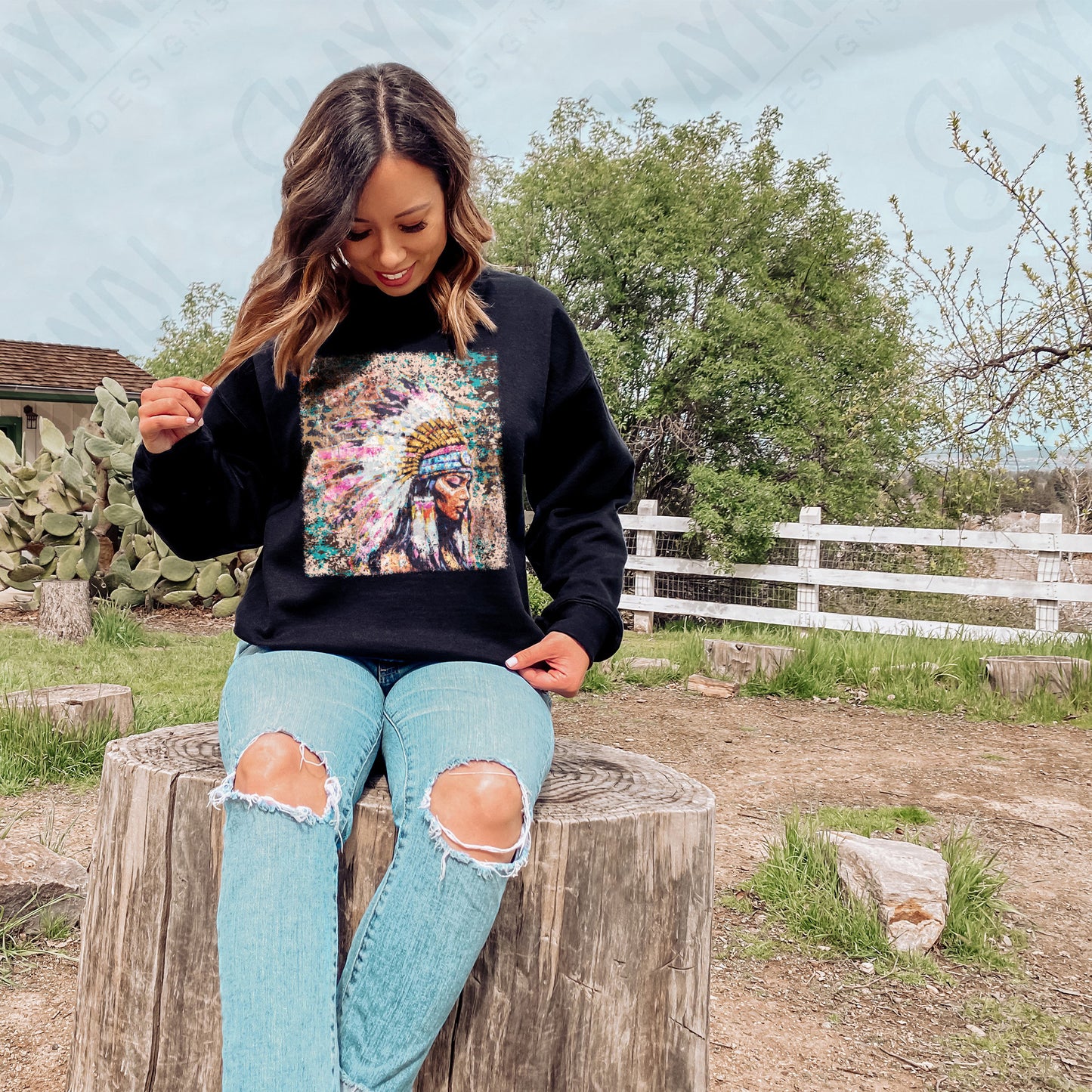 Native American girl-DTF