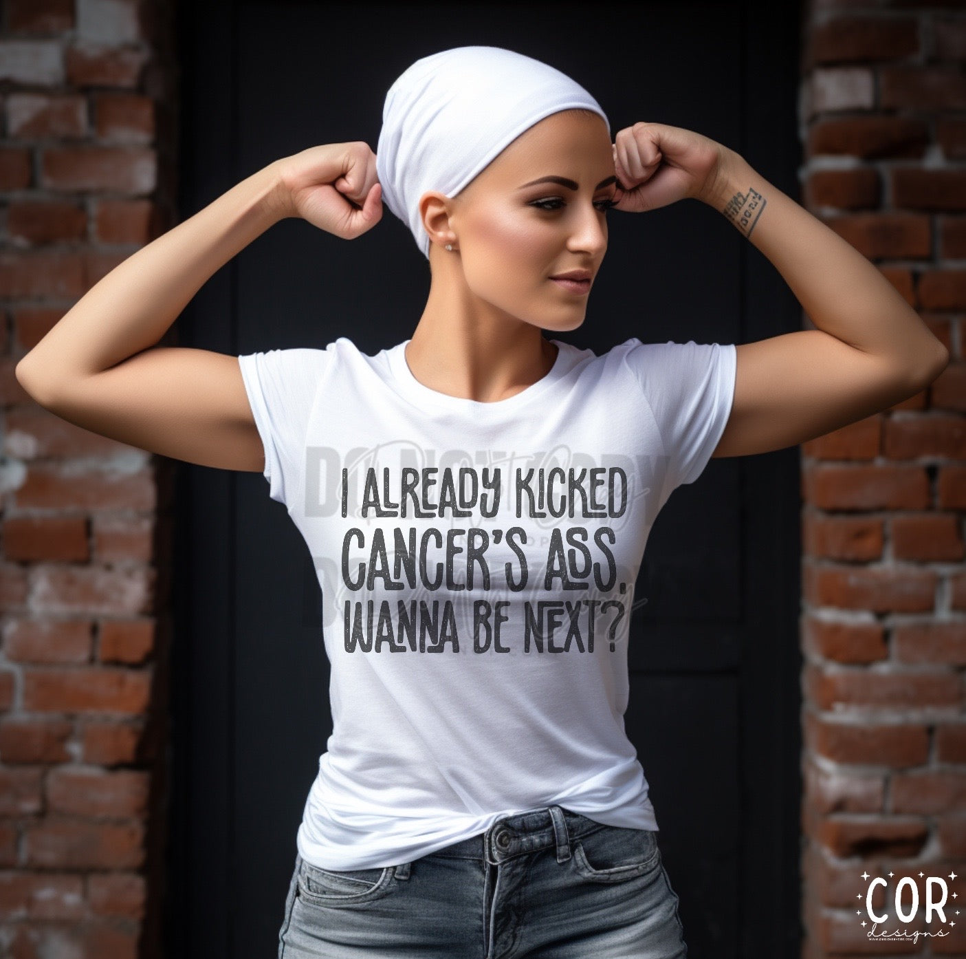 I Already Kicked Cancer’s Ass, Wanna Be Next Distressed Blk - DTF