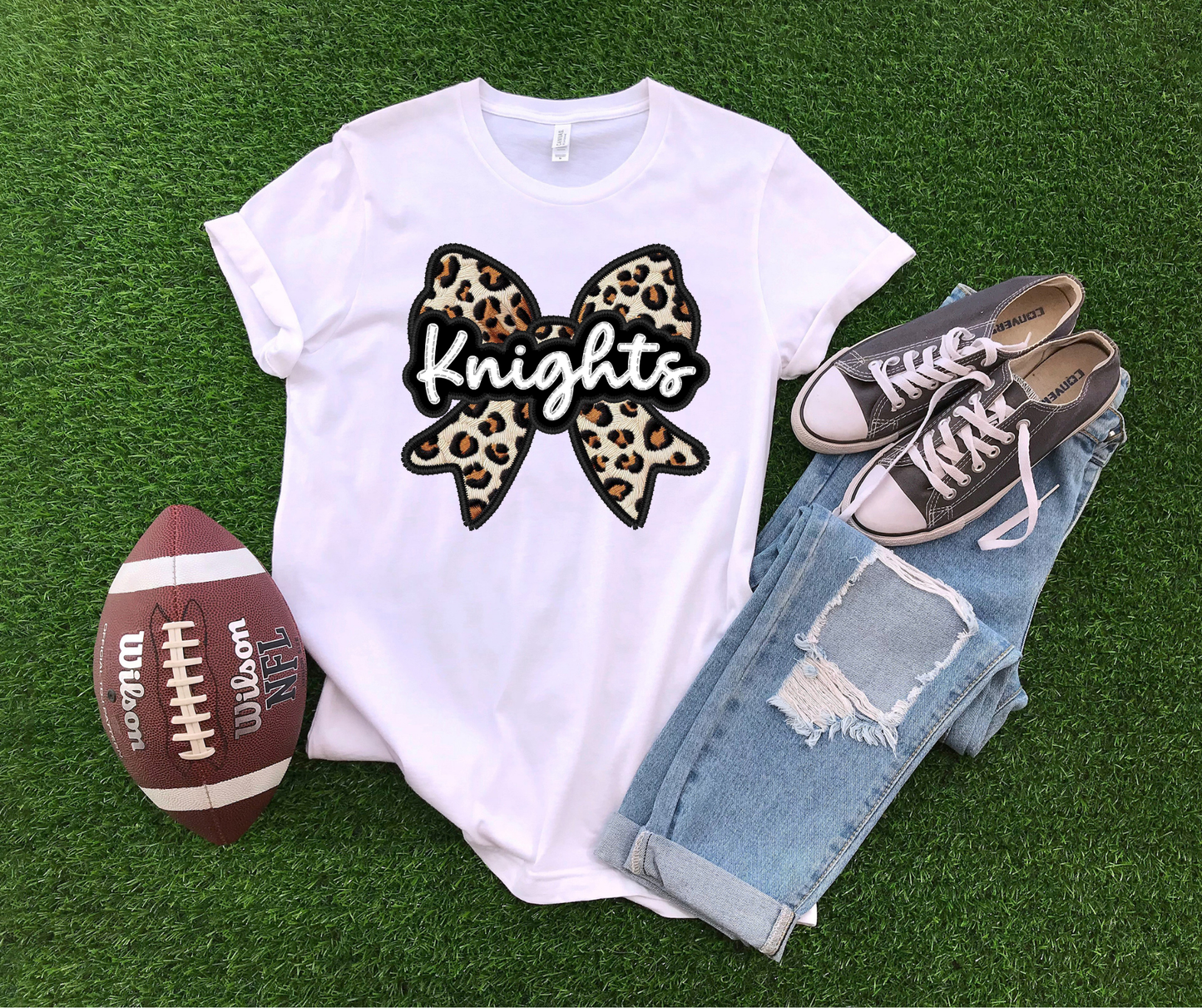 Knights leopard bow-DTF