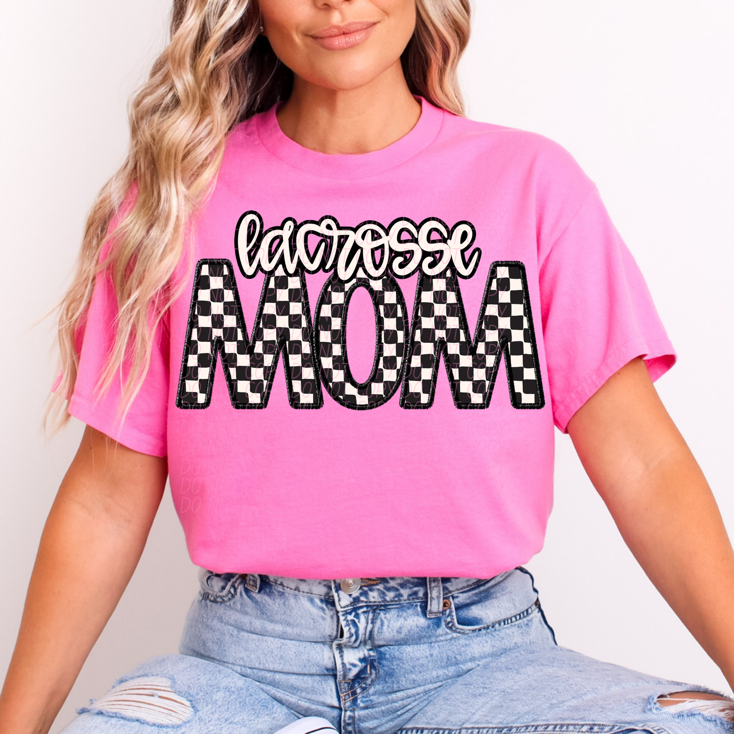 Checkered Sports Mom (dropdown)- DTF&UV