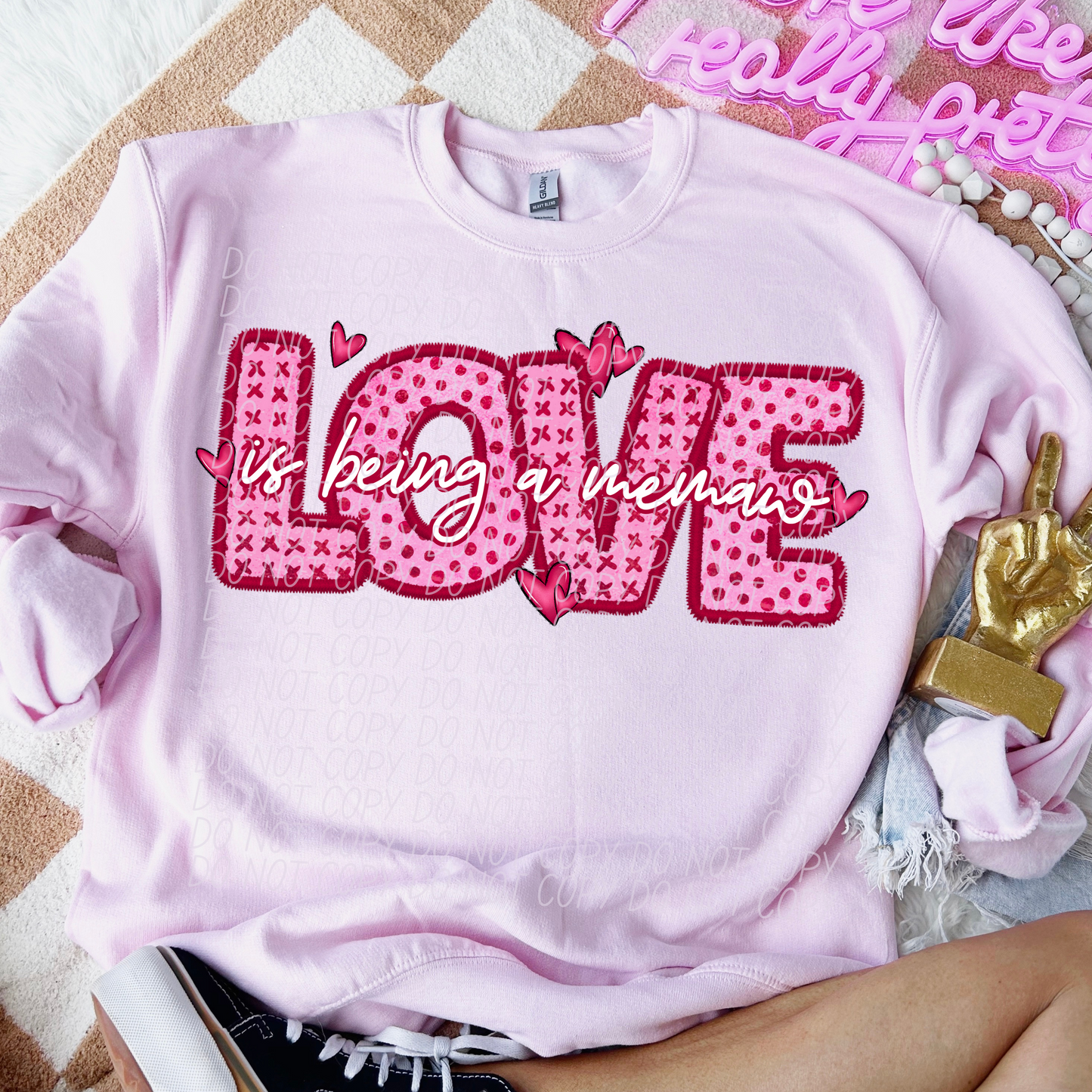 Pink Love Is (All Sayings are in this listing/dropdown)-DTF