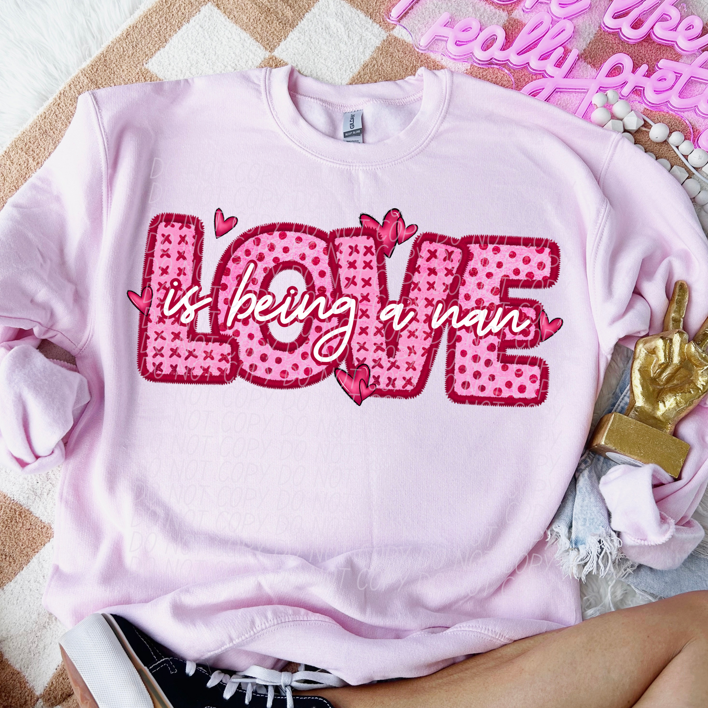 Pink Love Is (All Sayings are in this listing/dropdown)-DTF