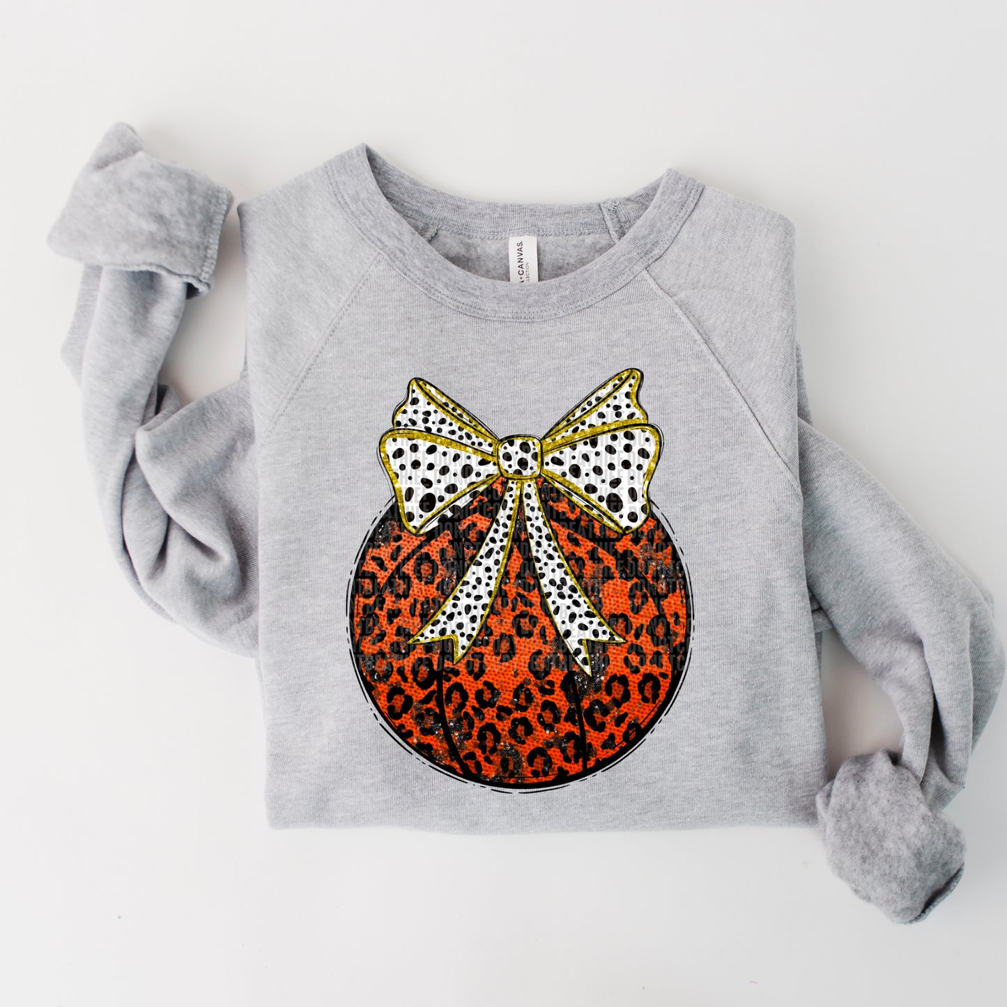 Leopard Bow Basketball-DTF