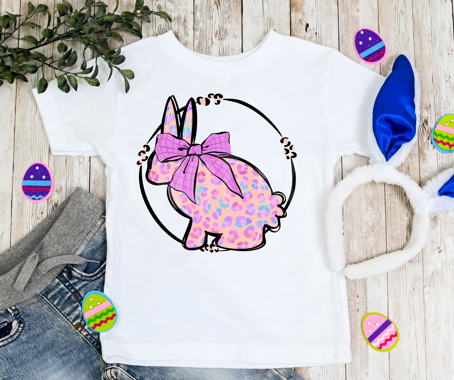 Leopard Bunny Pink Purple -DTF