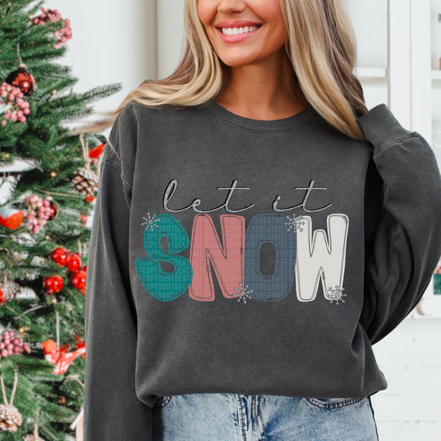 Let it snow green S-DTF