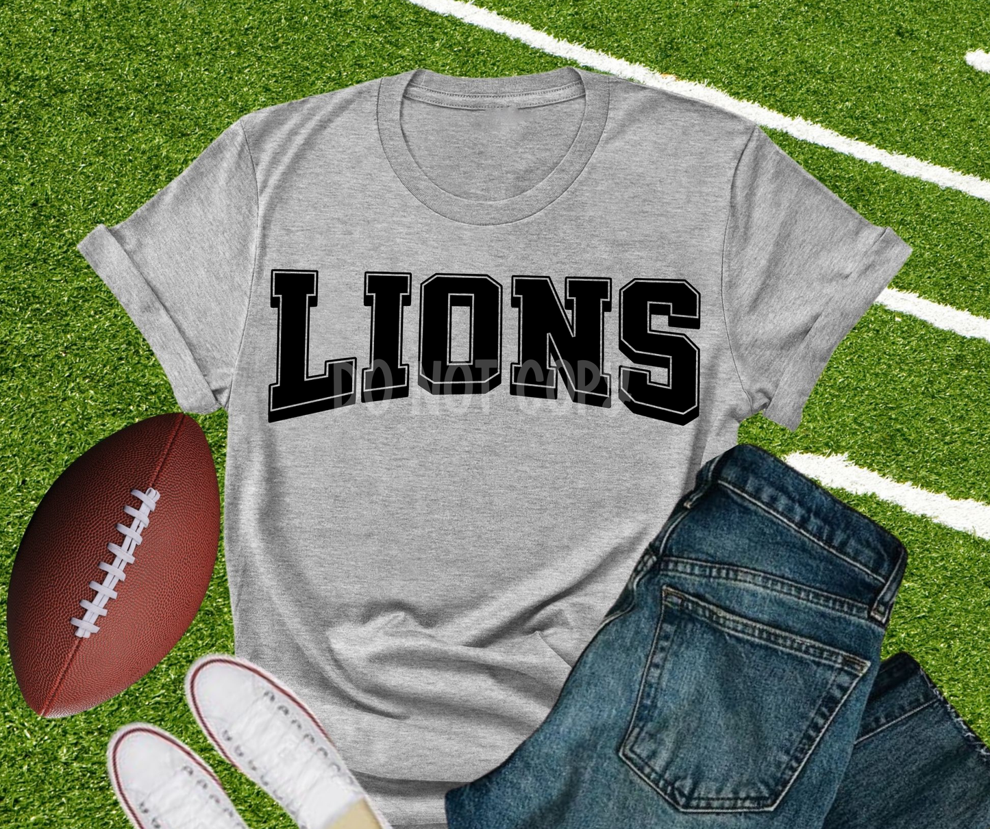 Lions block blk-DTF