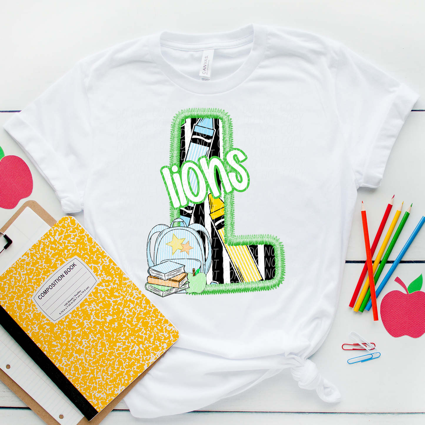 LETTER MASCOT GREEN (dropdown)-DTF&UV
