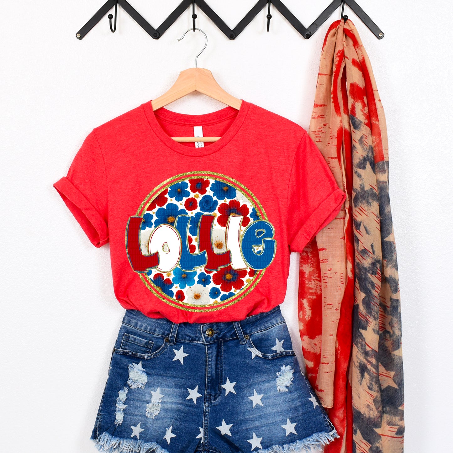Floral 4th of July (dropdown)-DTF&UV