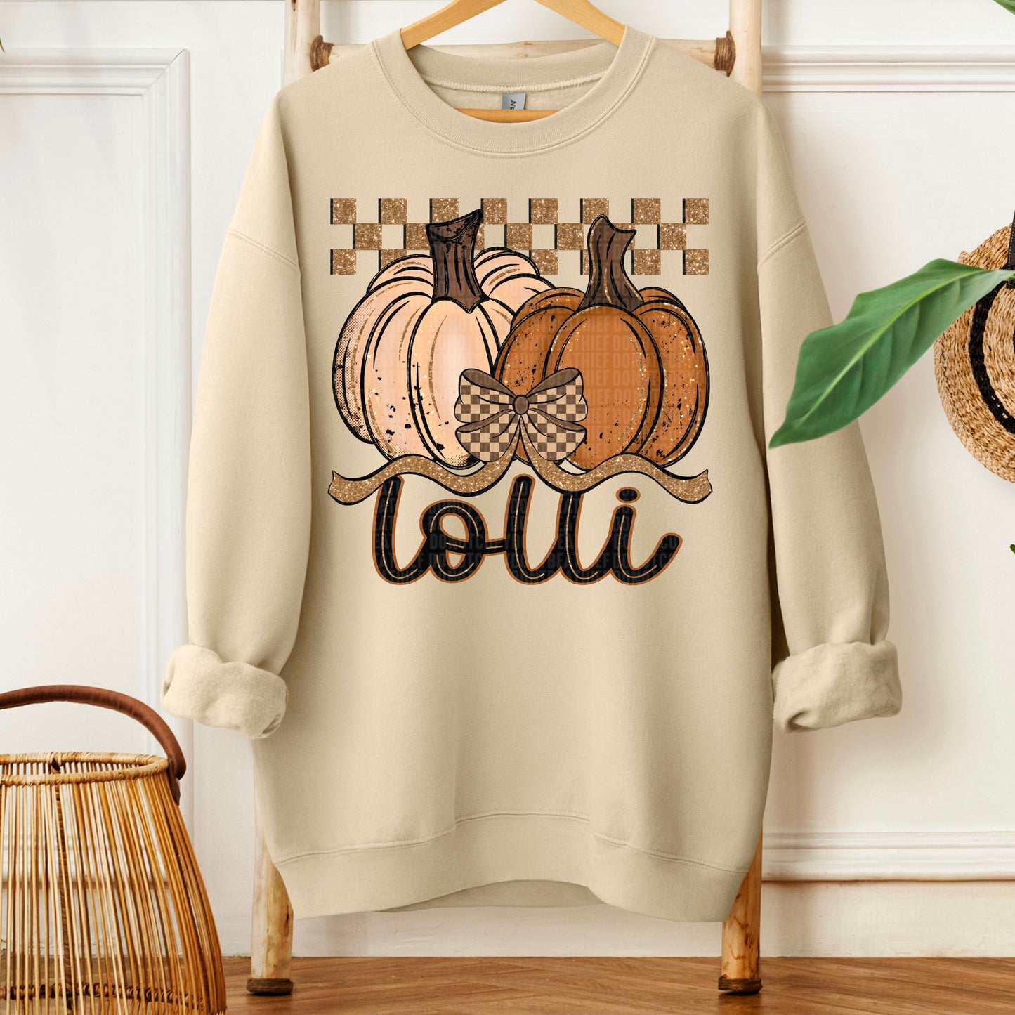 Fall Checkered Glitter Pumpkin Collection (dropdown)-DTF&UV