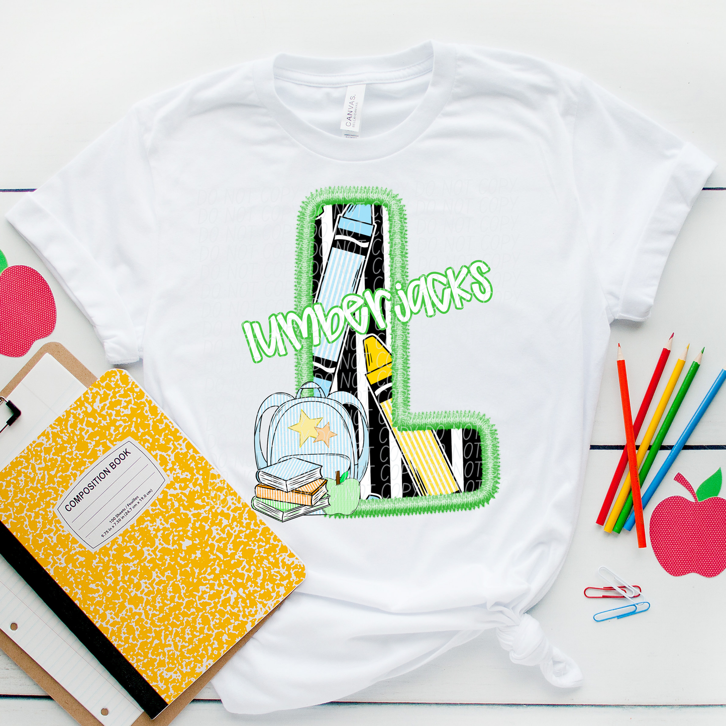 LETTER MASCOT GREEN (dropdown)-DTF&UV
