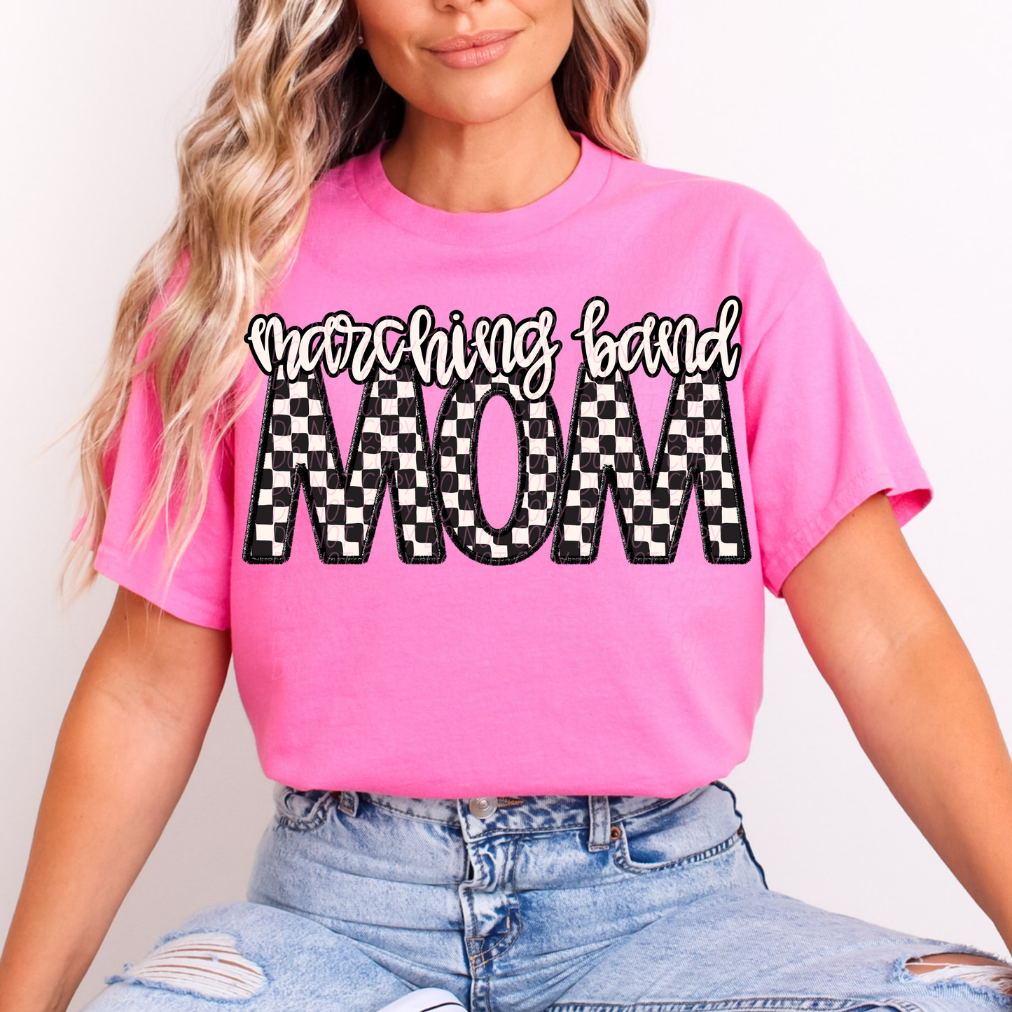 Checkered Sports Mom (dropdown)- DTF&UV