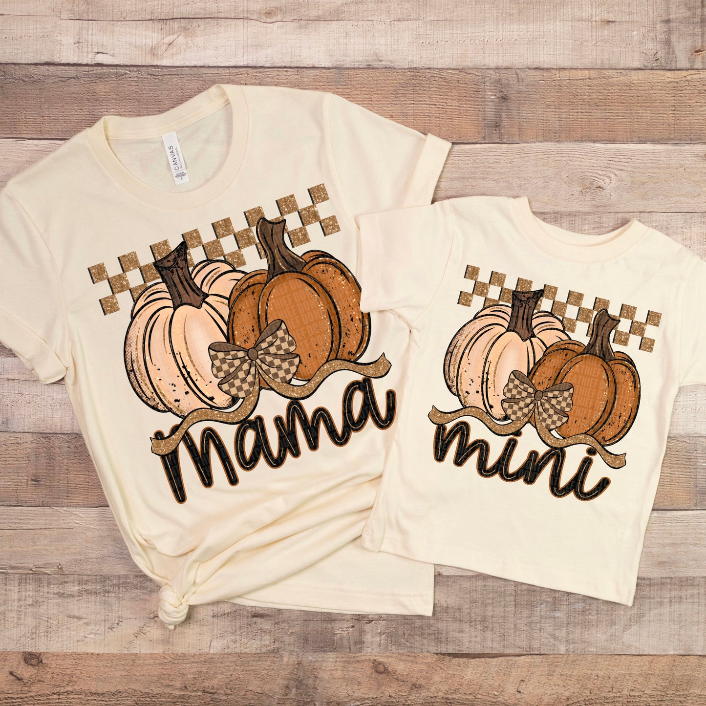 Fall Checkered Glitter Pumpkin Collection (dropdown)-DTF&UV