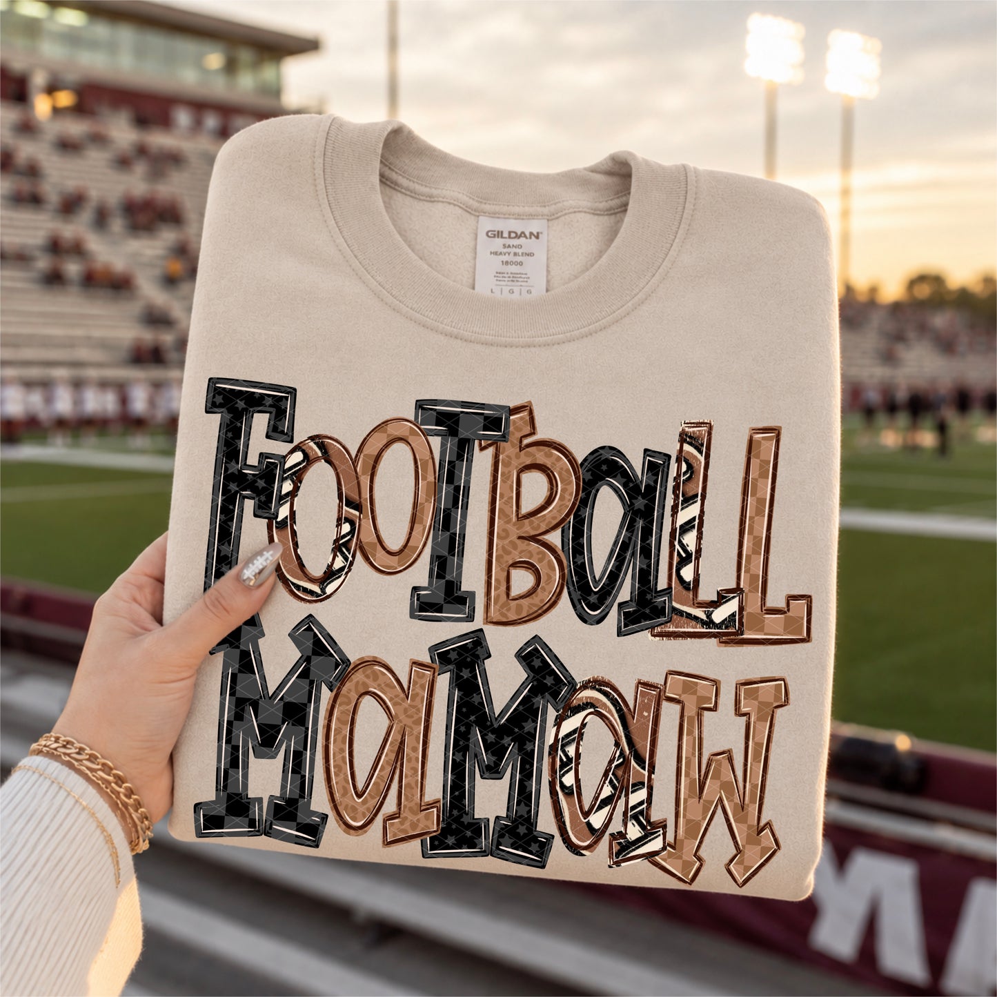 Football Doodle Mamaw -DTF&UV