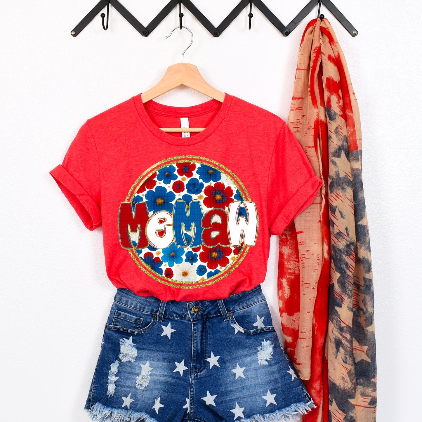 Floral 4th of July (dropdown)-DTF&UV