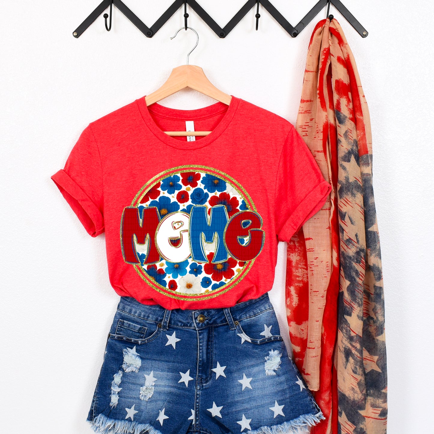 Floral 4th of July (dropdown)-DTF&UV
