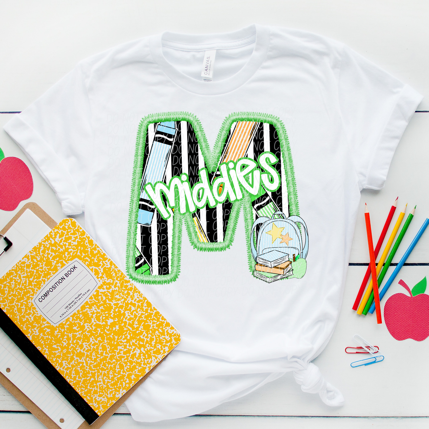 LETTER MASCOT GREEN (dropdown)-DTF&UV