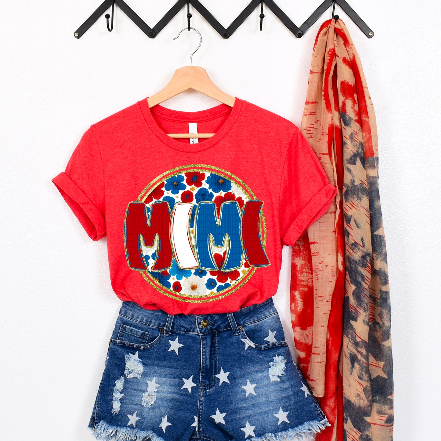 Floral 4th of July (dropdown)-DTF&UV